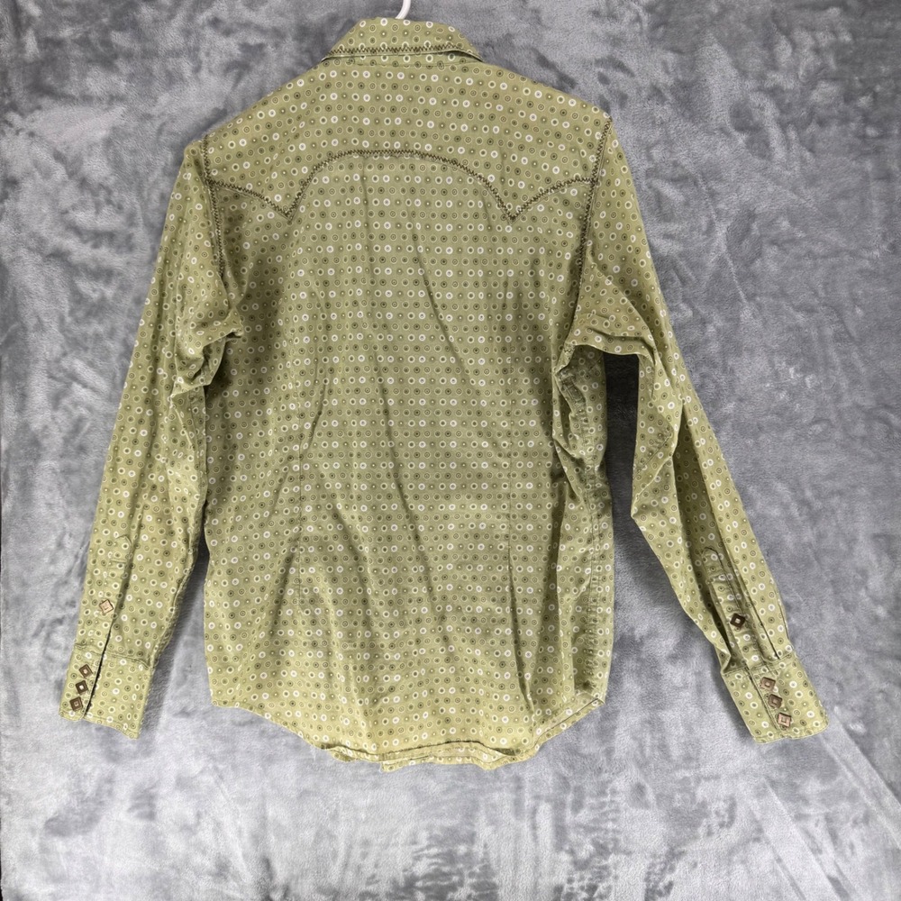 Ariat‎ Womens Long Sleeve Western Shirt Green PEARL snap  Size M Medium - Picture 2 of 12